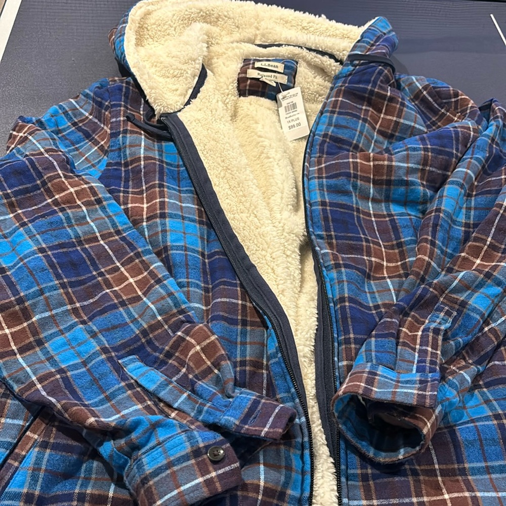 LL Bean plaid jacket 1x Plus